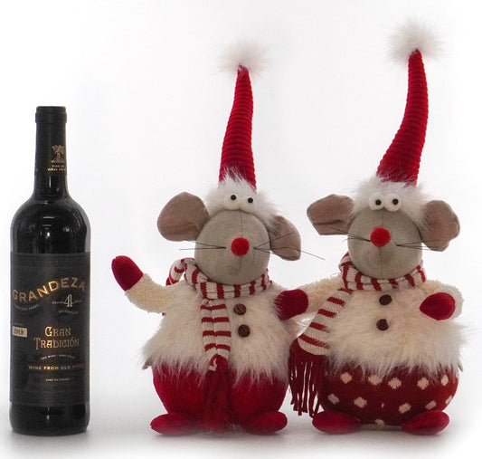 Plush Mice Sitting/Pair