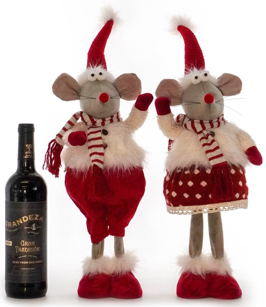 Plush Mice Standing/Pair