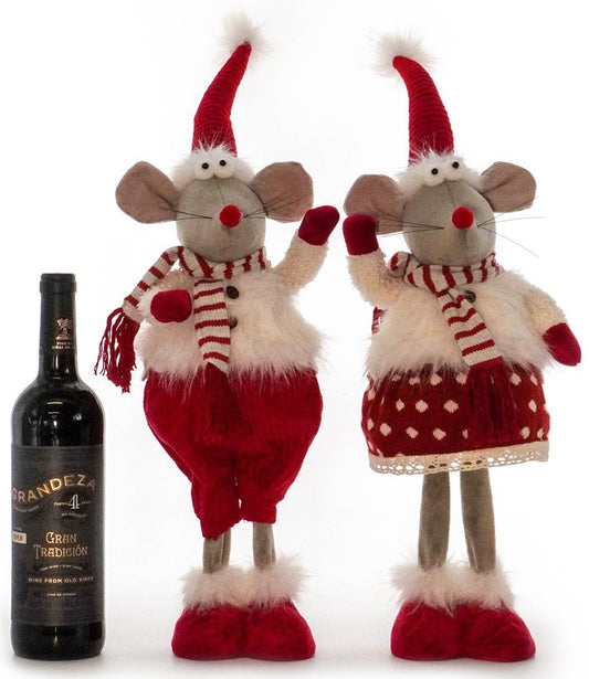 Plush Mice Standing/Pair