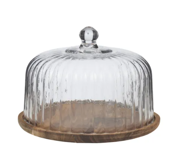 Bosco Glass/Wood Cake Dome