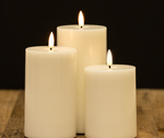 Stellar Nordic Ivory Pillar LED Indoor Candle
