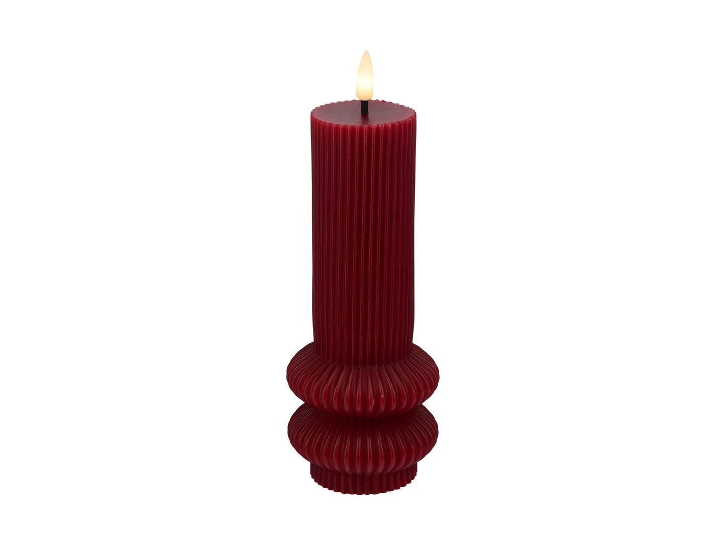 Let's Get Lit - Linea LED Sculptural Cylinder Candle Cherry