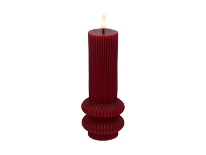 Let's Get Lit - Linea LED Sculptural Cylinder Candle Cherry