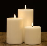 Stellar Nordic White Pillar LED Indoor Candle