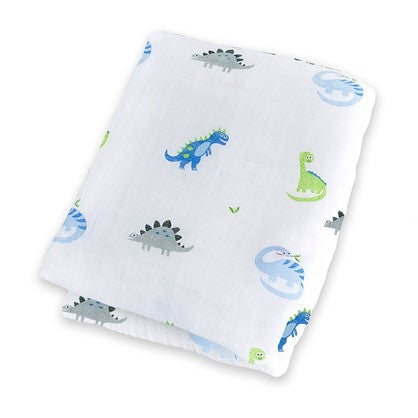 Lulujo Classic Muslin Swaddle - Prehistoric Pal