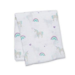 Lulujo Classic Muslin Swaddle - Unicorn