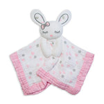 Lulujo Pink Bunny Muslin Lovie