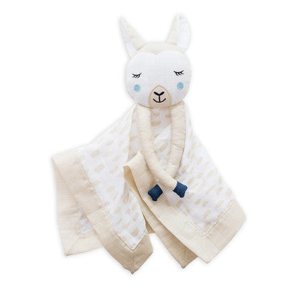 Lulujo Llama Muslin Lovie