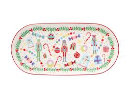 Jolly Joy Joy Oblong Platter - Nutcracker