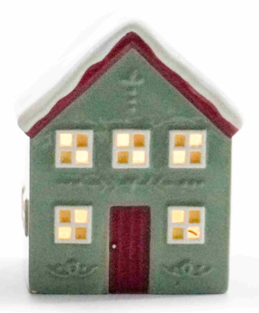 Ceramic Light up House - Green
