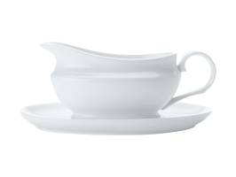 WHITE BASICS Gravy Boat & Saucer