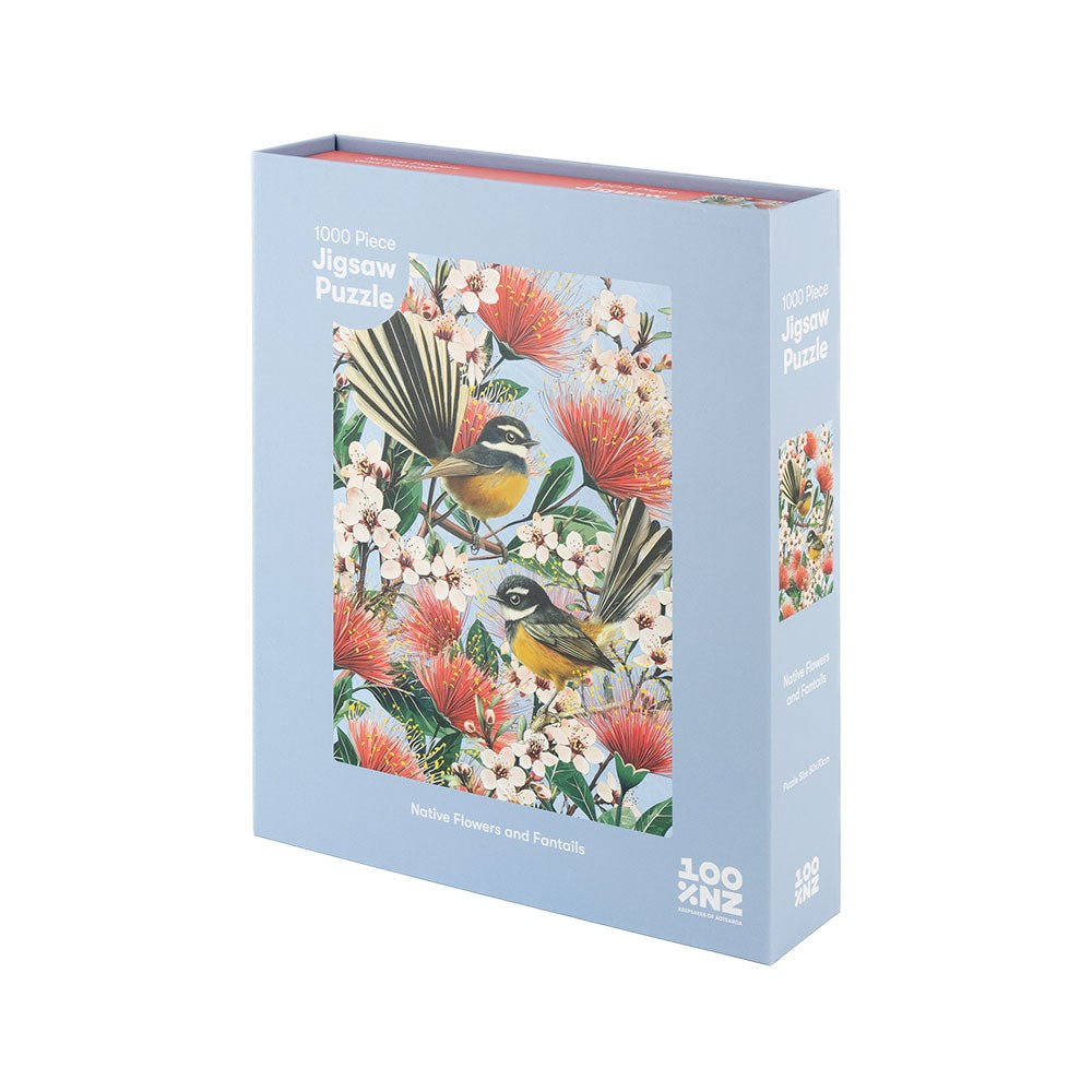 Jigsaw Puzzle - Native Flowers & Chatty Fantails