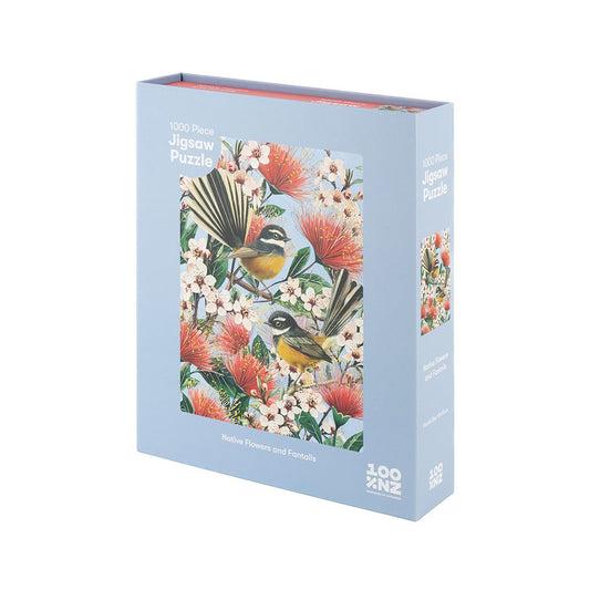 Jigsaw Puzzle - Native Flowers & Chatty Fantails