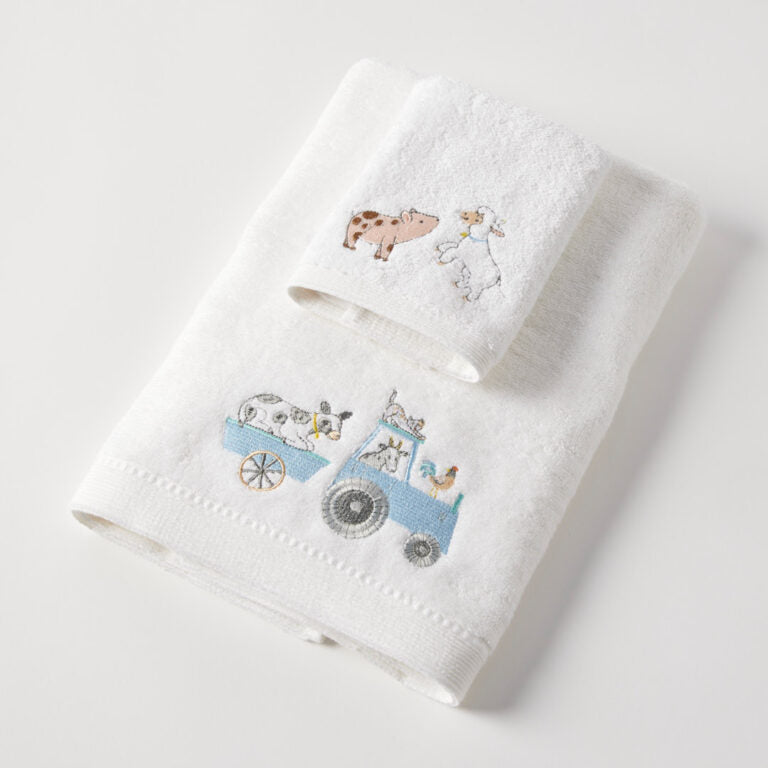 PILBEAM Jiggle & Giggle Farm Fun Bath Towel & Face Washer
