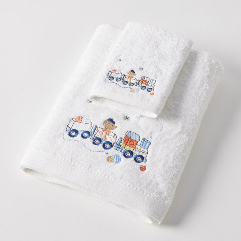 PILBEAM Jiggle & Giggle Toot Toot Bear Bath Towel & Face Washer