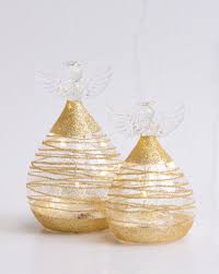 STELLAR Round Glass Angel (Gold)