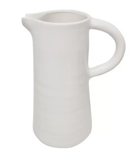 Terracotta Jug - White
