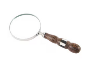 Magnifying Glass - Wood Blk/Wh