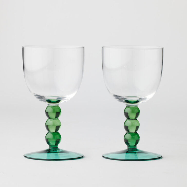 Nora Goblet Glasses - Green