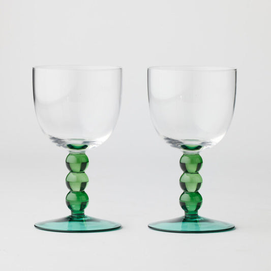 Nora Goblet Glasses - Green