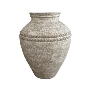 LOMBOK URN BEADED RUSTIC