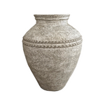 LOMBOK URN BEADED RUSTIC