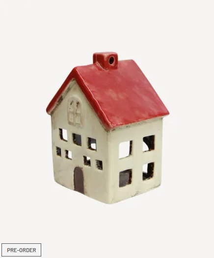 Alsace Tea Light Villa Red White