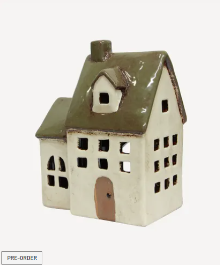 Alsace Tea Light Chapel Olive Green