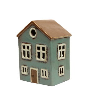 Alsace Tea Light House Light Blue