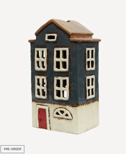 Alsace Tea Light House Nordic Navy