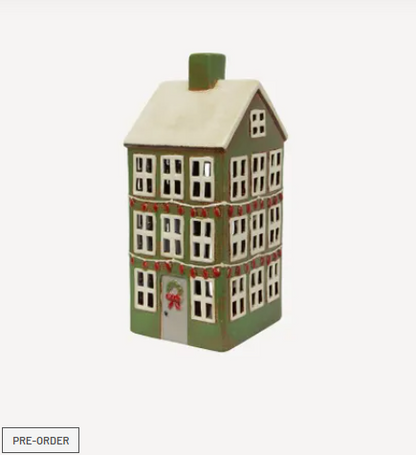 Christmas Tea Light Alsace Grande Chalet Green