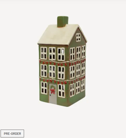 Christmas Tea Light Alsace Grande Chalet Green