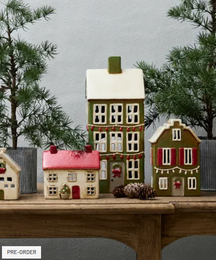 Christmas Tea Light Alsace Grande Chalet Green