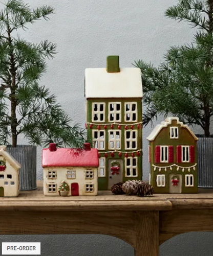 Christmas Tea Light Alsace Grande Chalet Green