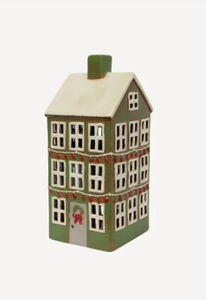 Alsace Tea Light Grande Chalet Christmas Green