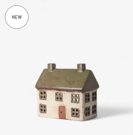 Alsace Tea Light Cottage Olive Green