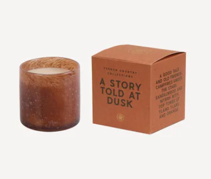 French Country - A Story Told At Dusk Glass Candle