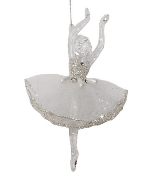 Ballerina White Dress - Two arms raised