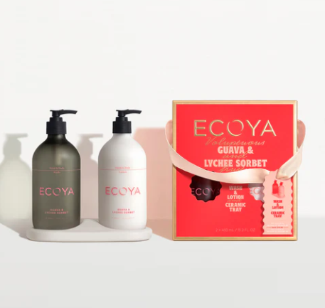 ECOYA Guava & Lychee Sorbet Bathroom Gift Set