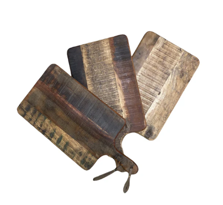Wooden Chopping Board with Leather Strap