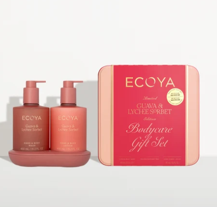 ECOYA Guava & Lychee Sorbet Body Care Gift Set
