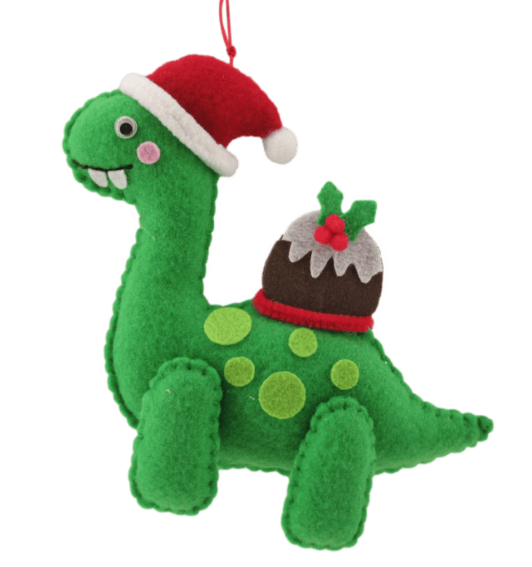 Brachiosaur with Christmas Pudding