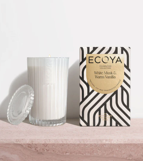 ECOYA White Musk & Warm Vanilla Celebration Candle