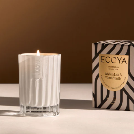 ECOYA White Musk & Warm Vanilla Mini Celebration Candle
