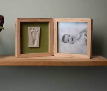 Petit Artichaut - Double Frame Clay Keepsake with Photo (Olive Tree)