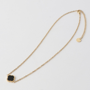 Clover Necklace Gold/Black