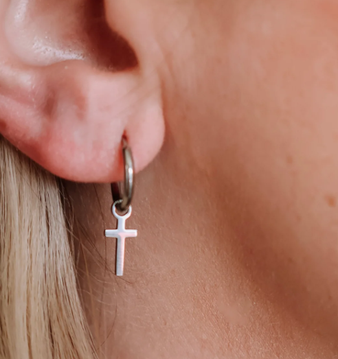 Cross Hoops - KATY B