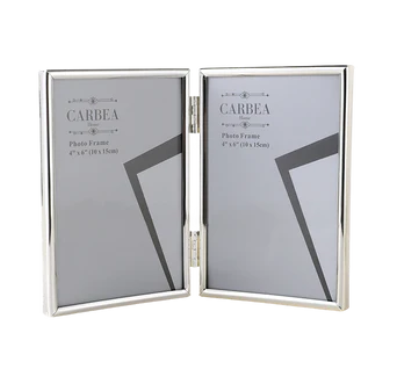 Silver Double Picture Frame