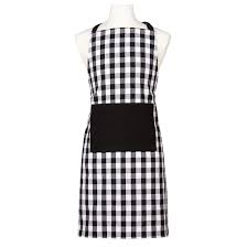 Eco Gingham Black Apron