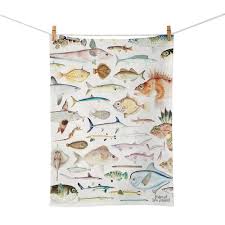 Fishes of NZ Tea Towel